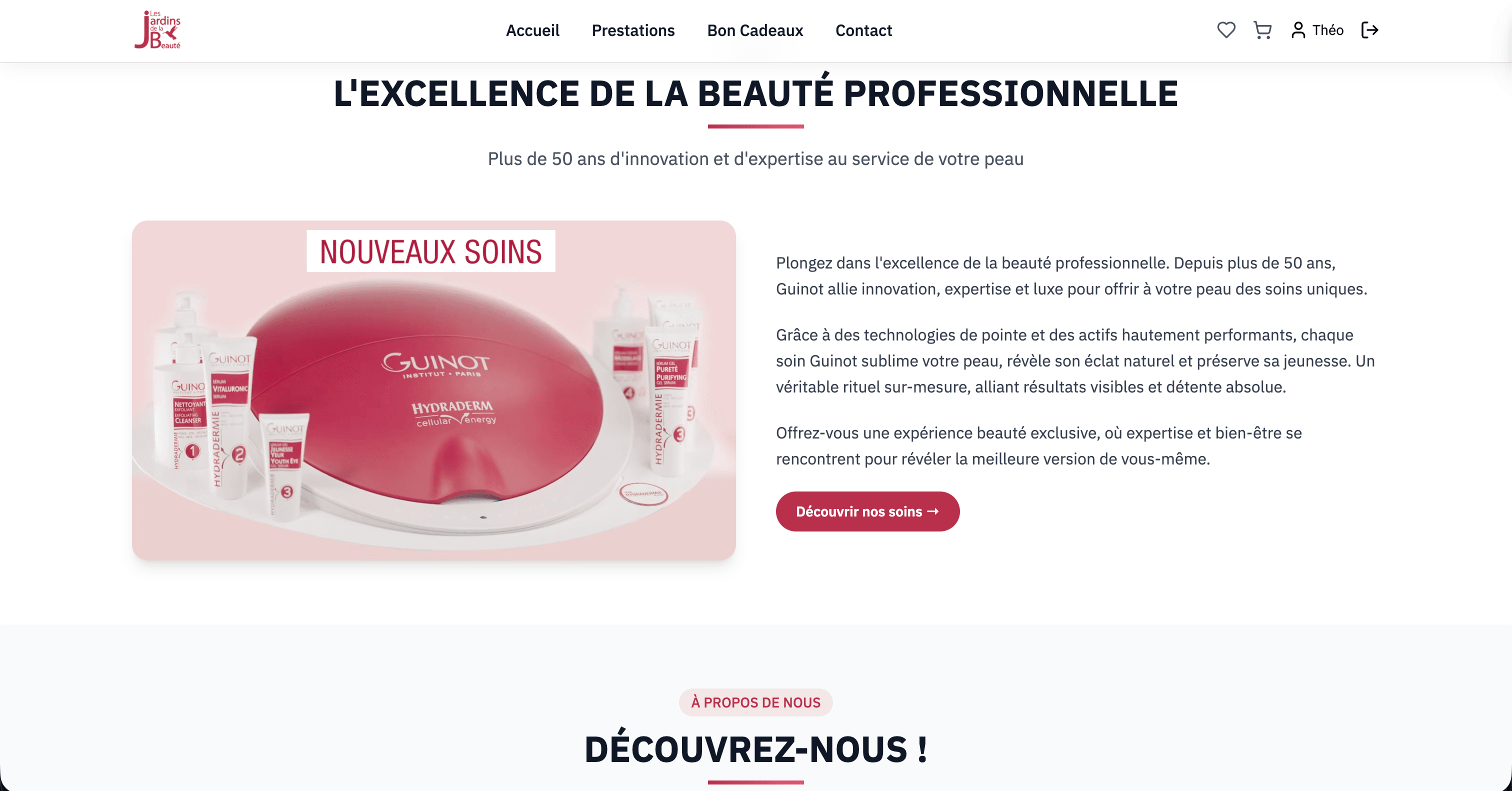 Boutique en ligne — Institut de beauté — capture 1